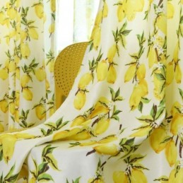 Tenda Semi-Oscurante Fresca Su Misura Con Stampa Di Frutta E Limone Per Soggiorno