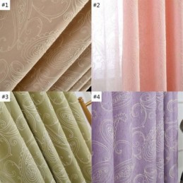Tenda Semi-Oscurante Vintage Su Misura, Tenda Di Lusso Con Ricamo Per Soggiorno