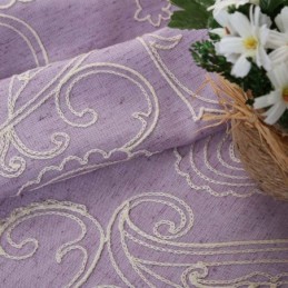 Tenda Semi-Oscurante Vintage Su Misura, Tenda Di Lusso Con Ricamo Per Soggiorno