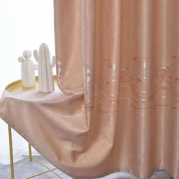 Tenda Oscurante Moderna Di Lusso Su Misura, Con Design A Onde Per Il Soggiorno