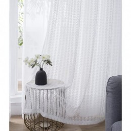 Tenda Trasparente Con Motivo A Piccole Foglie, Su Misura, Pannello Per Tenda In Pizzo, Stile Europeo, Finestra A Bovindo, Camera