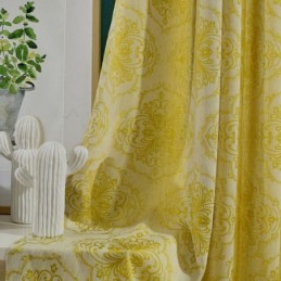 Tenda Oscurante Simple Max Su Misura, Tenda Con Fiori E Stami In Jacquard Per Camera Da Letto