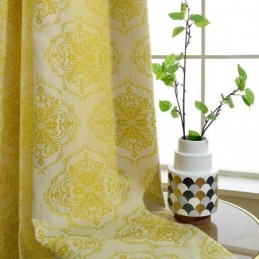 Tenda Oscurante Simple Max Su Misura, Tenda Con Fiori E Stami In Jacquard Per Camera Da Letto