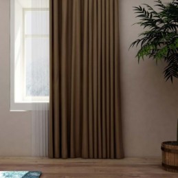 Tenda Oscurante In Tinta Unita Color Caffè Scuro, Su Misura, Moderna, In Imitazione Seta, Per Soggiorno E Camera Da Letto.