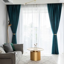 Tenda In Stile Nordico Su Misura, In Flanella Solida Per Soggiorno E Hotel