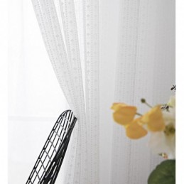 Tenda Moderna In Voile Trasparente Di Colore Bianco Tinta Unita, Su Misura, Per Camera Da Letto E Soggiorno.