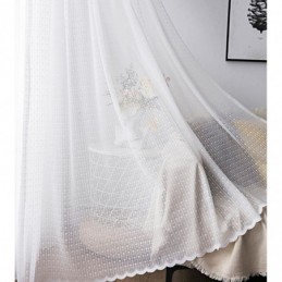 Tenda Moderna In Voile Trasparente Di Colore Bianco Tinta Unita, Su Misura, Per Camera Da Letto E Soggiorno.