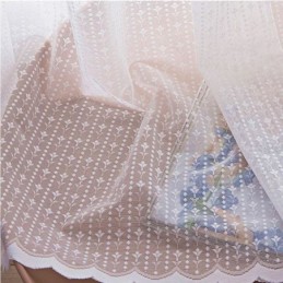 Tenda Moderna In Voile Trasparente Di Colore Bianco Tinta Unita, Su Misura, Per Camera Da Letto E Soggiorno.