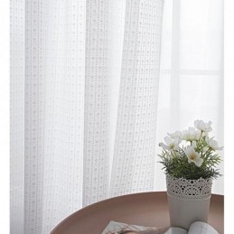 Tenda Moderna In Voile Trasparente Di Colore Bianco Tinta Unita, Su Misura, Per Camera Da Letto E Soggiorno.