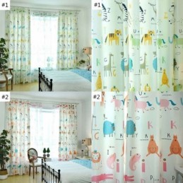 Tenda Semi-Oscurante Moderna Su Misura Con Stampa Animalier Per Cameretta Bambini