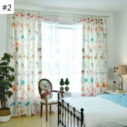 Tenda Semi-Oscurante Moderna Su Misura Con Stampa Animalier Per Cameretta Bambini