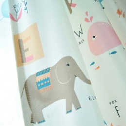 Tenda Semi-Oscurante Moderna Su Misura Con Stampa Animalier Per Cameretta Bambini