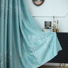 Tende In Stile Nordico Con Motivo Ad Albero In Raso Jacquard Per Soggiorno E Camera Da Letto