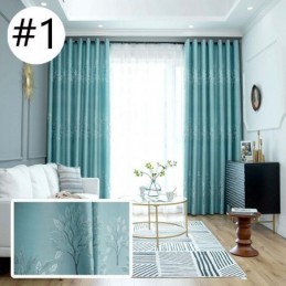 Tende In Stile Nordico Con Motivo Ad Albero In Raso Jacquard Per Soggiorno E Camera Da Letto