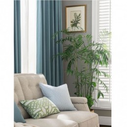 Tenda Oscurante Minimalista In Flanella Blu, Su Misura, In Tessuto Tinta Unita, Per Soggiorno E Camera Da Letto