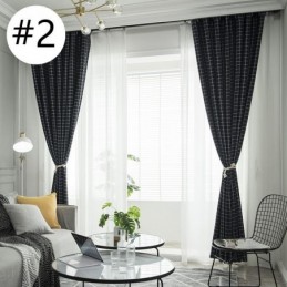 Tenda Oscurante A Quadri Su Misura, Motivo Geometrico A Quadri Per Camera Da Letto E Soggiorno