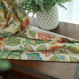 Tenda Retrò Americana Su Misura, Stampa Floreale Astratta, Per Camera Da Letto E Soggiorno, Tessuto Semi-Oscurante.