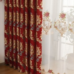 Tenda Di Lusso In Ciniglia Ricamata, Stile Europeo, Su Misura, Per Soggiorno