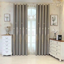 Eleganti Tende Oscuranti In Jacquard Con Motivo Ad Albero In Cotone