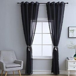 Tende In Tulle Trasparente, Moderne Tende In Voile Trasparenti, Su Misura Per Soggiorno E Camera Da Letto