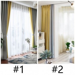 Tenda Oscurante Nordica Tinta Unita Con Cuciture Spesse, Su Misura, Per Soggiorno E Camera Da Letto
