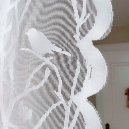 Tende Moderne Trasparenti A Forma Di Uccello In Tulle Bianco Per Il Soggiorno