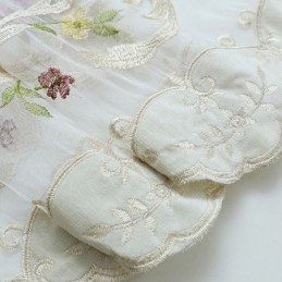 Tenda In Tulle Ricamata Europea Su Misura, Tenda Floreale In Voile Trasparente Per Soggiorno