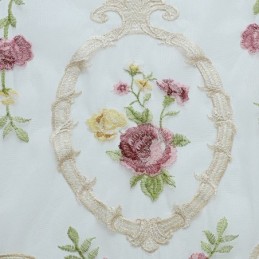 Tenda In Tulle Ricamata Europea Su Misura, Tenda Floreale In Voile Trasparente Per Soggiorno