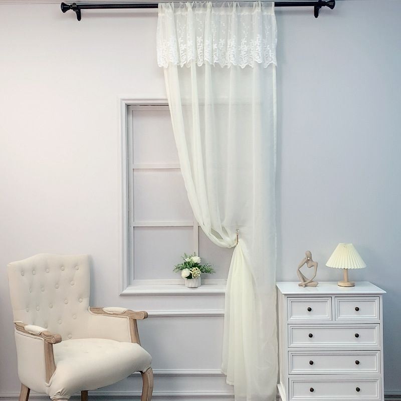 Tenda Moderna Con Motivo Floreale, Su Misura, In Tulle, Per Soggiorno, Camera Da Letto