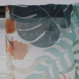 Tenda Stampata Con Foglie, Su Misura, In Tulle Trasparente, Per Soggiorno, Camera Da Letto