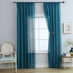 Tenda Nordica Trasparente Su Misura, Semplice Tendaggio In Voile Per Soggiorno E Camera Da Letto