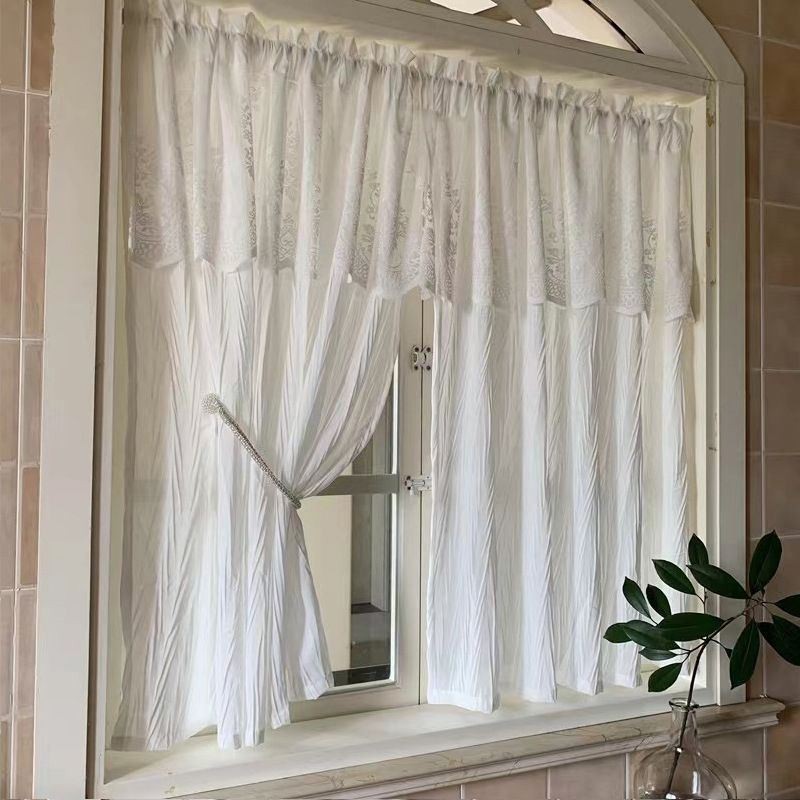 Tenda Corta In Tulle Bianco Su Misura, Tenda In Voile Trasparente E Solida, Per Soggiorno