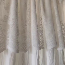 Tenda Corta In Tulle Bianco Su Misura, Tenda In Voile Trasparente E Solida, Per Soggiorno