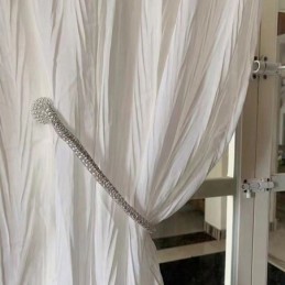 Tenda Corta In Tulle Bianco Su Misura, Tenda In Voile Trasparente E Solida, Per Soggiorno